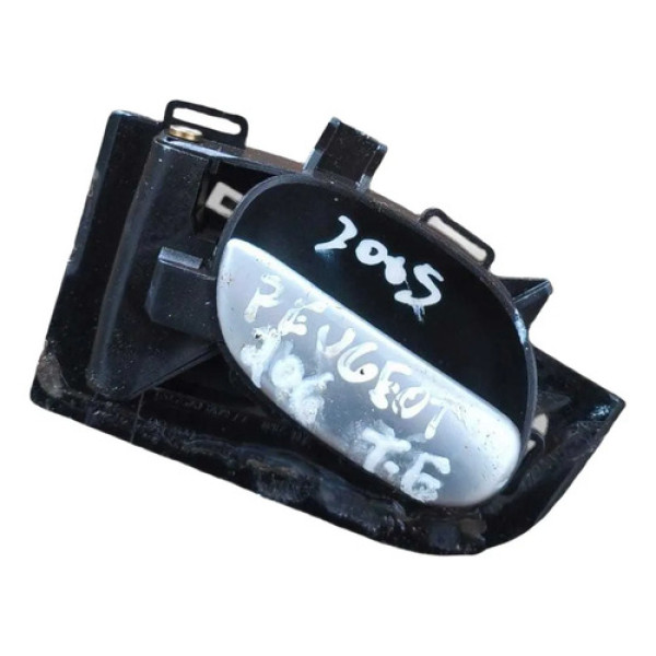 Maçaneta Interna Traseira Esquerda Peugeot 206 2005 Ea317855 Prateado Traseira
