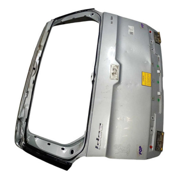 Tampa Traseira Porta Malas Fiat Idea 2012 2013 2014 Detalhe Prateado