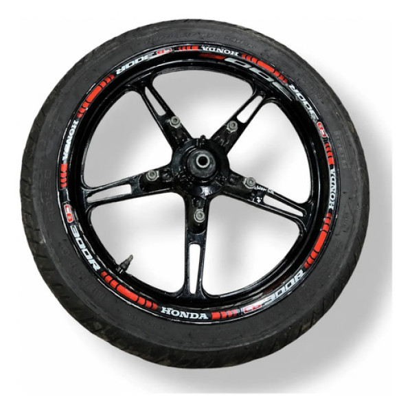 Roda Liga Leve Traseira Honda Cb 300r 2010 2011 2012 2013 Vermelho1