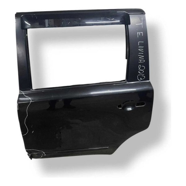 Porta Traseira Esquerda Nissan Livina 2009 A 2013 Detalhe Traseira Esquerdo Preto