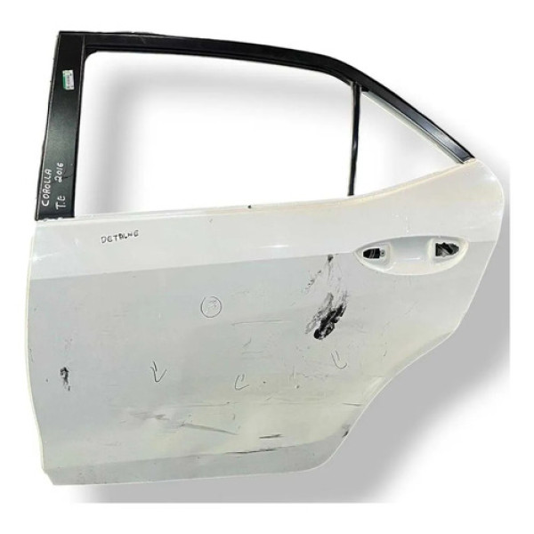 Porta Traseira Esquerda Toyota Corolla 2015 A 2019 C/detalhe Traseira Esquerdo Branco