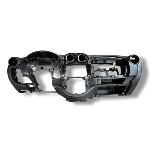 Painel Tabelier Nissan March 2012 2013 2014 2015 681011k0a - Preto