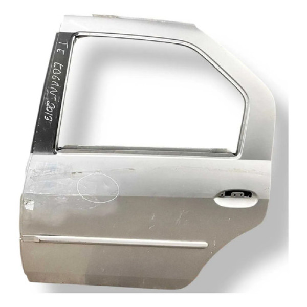 Porta Traseira Esquerda Renault Logan 2008 A 2013 Detalhe Traseira Esquerdo Branco