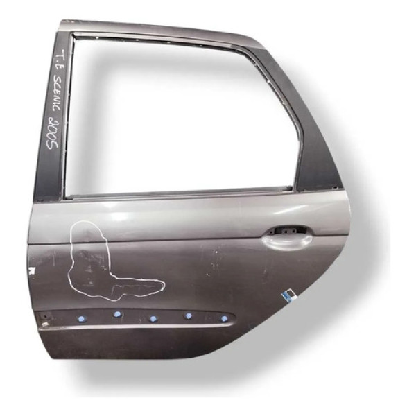 Porta Traseira Esquerda Renault Scenic 2004 2005 Com Detalhe Traseira Esquerdo Cinza