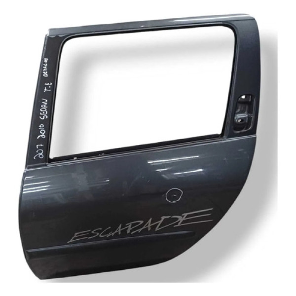 Porta Traseira Esquerda Peugeot 207 Sedan 2010 2011 Detalhe Traseira Esquerdo Preto