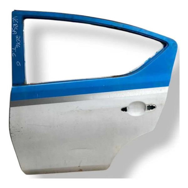 Porta Traseira Esquerda Nissan Versa 2016 2017 C/detalhe Traseira Esquerdo Branco