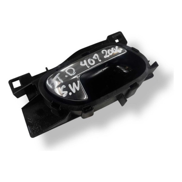 Maçaneta Interna Traseira Direita Peugeot 407 Sw 2006 22f05 Preto Traseira