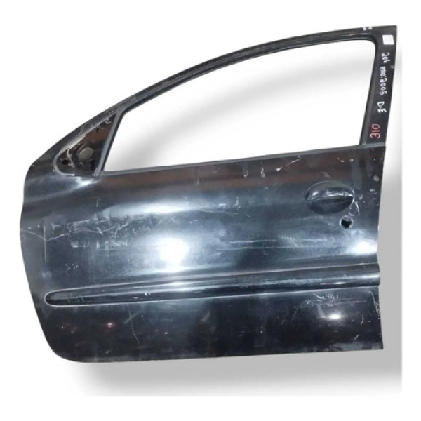 Porta Dianteira Esquerda Peugeot 206 - 2003 2004 2005 2006 Dianteira Esquerdo Preto