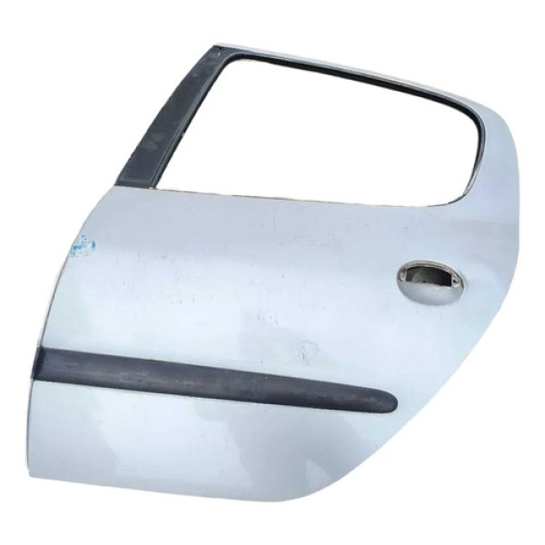 Porta Traseira Esquerda Peugeot 206 4p 2001 A 2004 Detalhe Traseira Esquerda Prateado