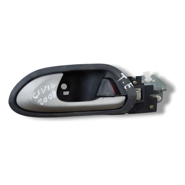 Maçaneta Interna Traseira Esquerda Honda Civic 2008 2009  Preto Traseira