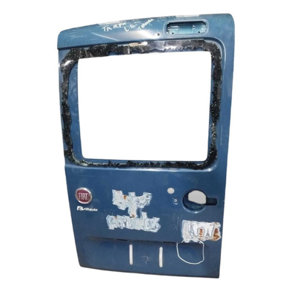 Porta Tampa Traseira Mala Esquerda Fiat Doblo 2014 Detalhe Azul
