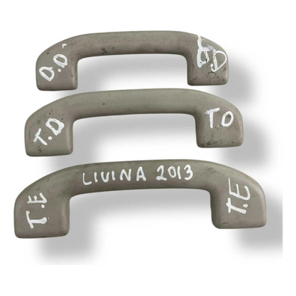 Kit 3 Alça Teto Nissan Livina 2013 2014 2015 2016 2017 2018 Preto