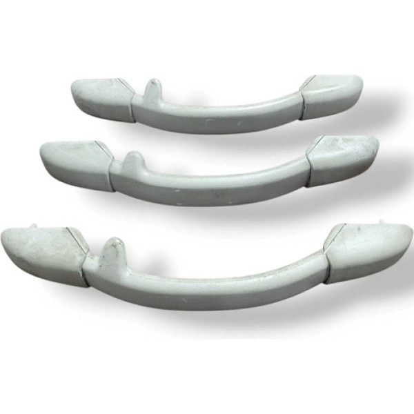 Kit Três Alças Puxadores Teto/apoios Mão Peugeot 206 Sw 2008 Branco