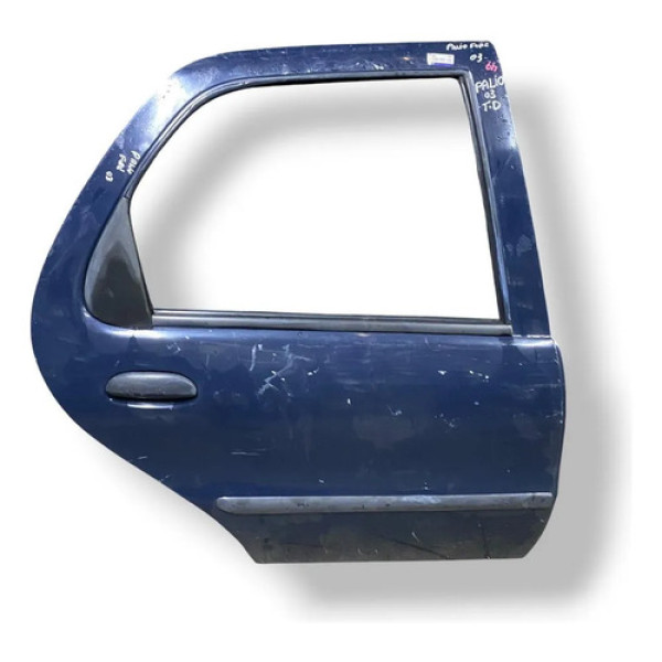 Porta Traseira Direita Fiat Palio Siena 2001 2002 03 Detalhe Traseira Direito Azul