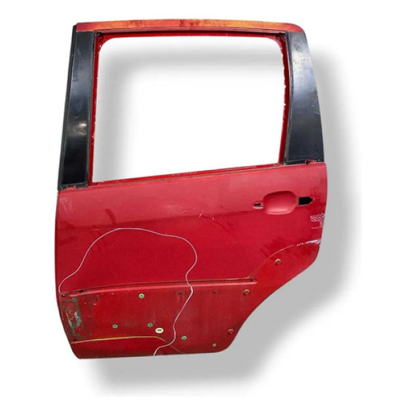 Porta Traseira Esquerda Fiat Idea 2012 2013 2014 15 Detalhe Traseira Esquerdo Vermelho