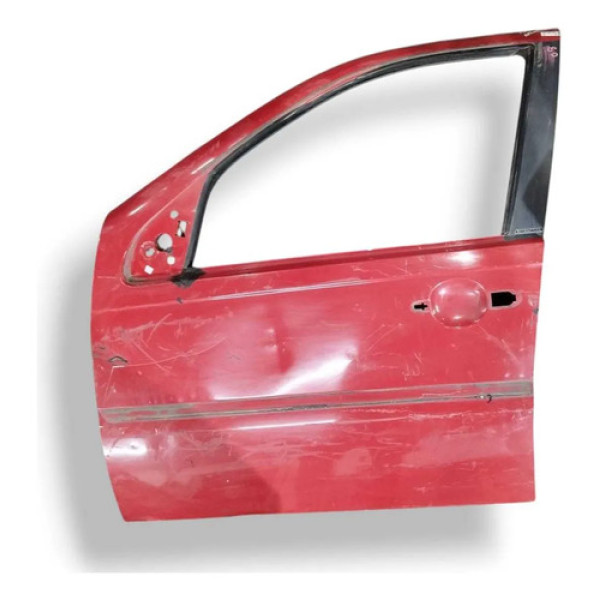 Porta Dianteira Esquerda Fiat Palio Atractive 2007 A 2011 Dianteira Esquerdo Vermelho