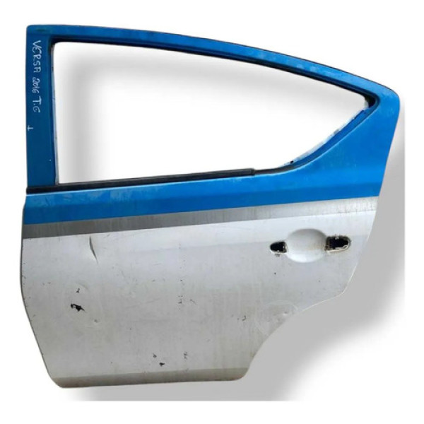 Porta Traseira Esquerda Nissan Versa 2014 2015 C/detalhe Traseira Esquerdo Branco