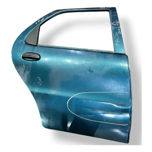 Porta Traseira Direita Fiat Palio Fire 2002 2003 C/detalhe Traseira Direita Azul