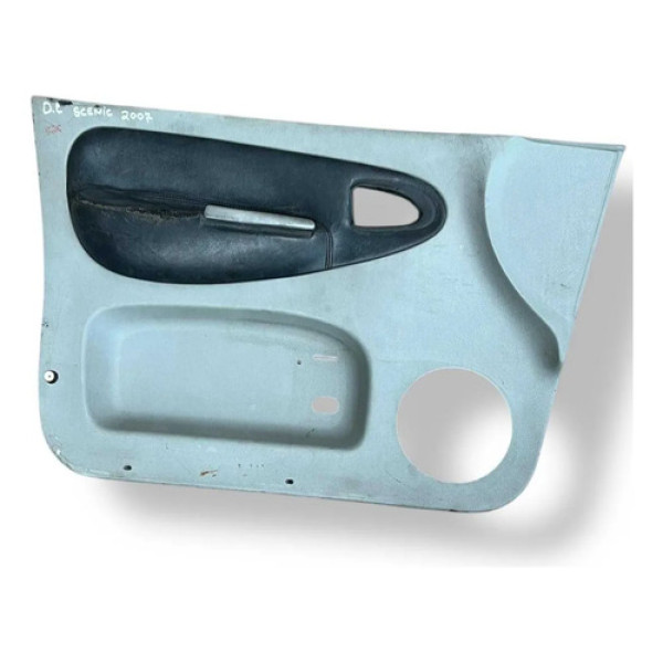 Forro De Porta Dianteira Esquerda Renault Scenic 7702280076 Cinza Claro Com Detalhe Preto