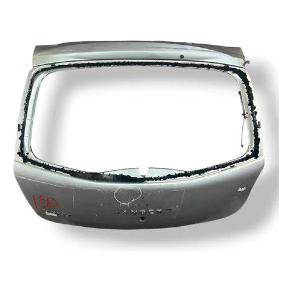 Tampa Traseira Porta Malas Renault Sandero 2010/2012 Detalhe Prateado