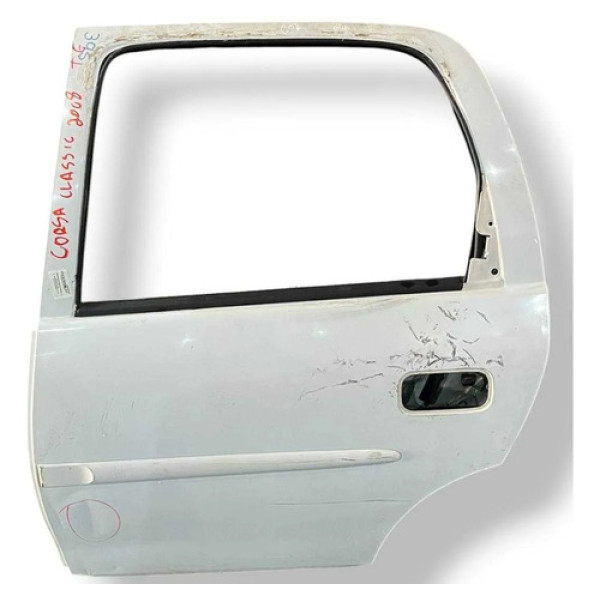 Porta Traseira Esquerda Gm Corsa Classic 2007 2008 Detalhe Traseira Esquerdo Branco