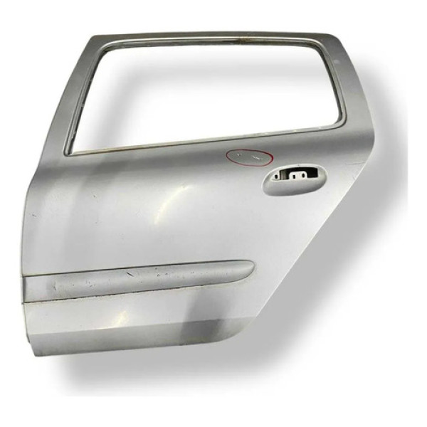 Porta Traseira Esquerda Renault Clio 2007 2008 Detalhe Traseira Esquerdo Prateado