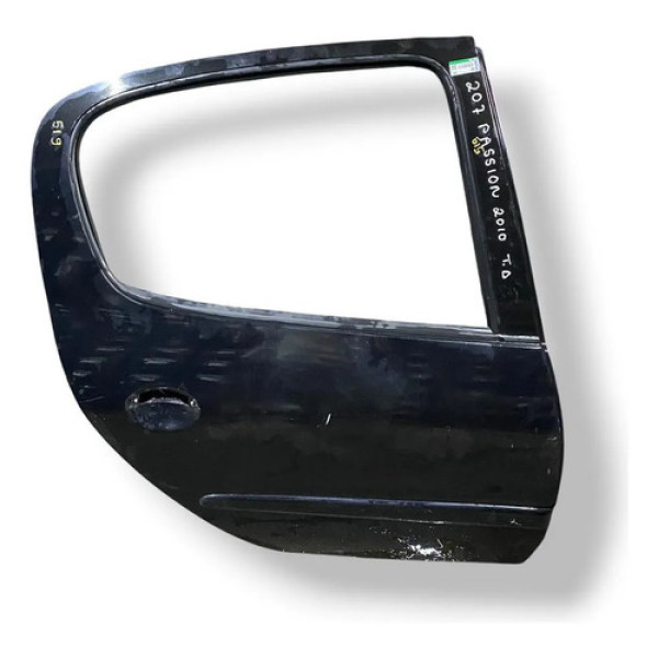 Porta Traseira Direita Peugeot 207 Passion 2009 2010 2011 12 Traseira Direita Preto