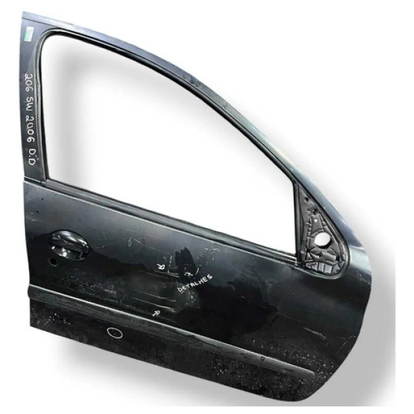 Porta Dianteira Direita Peugeot 206 Sw 2005 2006 Detalhe Dianteira Direito Preto