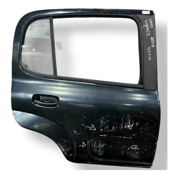Porta Traseira Direita Fiat Uno Vivace 2010 A 2019 Detalhe Traseira Direito Cinza-escuro