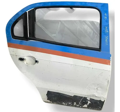 Porta Traseira Direita Vw G6 Voyage 2014/2015/2016 C/detalhe Traseira Direita Azul-turquesa