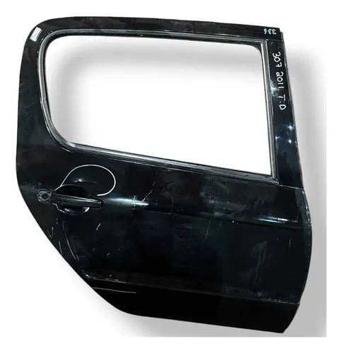 Porta Traseira Direita Peugeot 307 2002 2003 A 2012 Detalhe Traseira Direito Preto