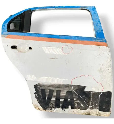 Porta Traseira Direita Gol G6 Voyage 2014/2016 Com Detalhe Traseira Direita Branco