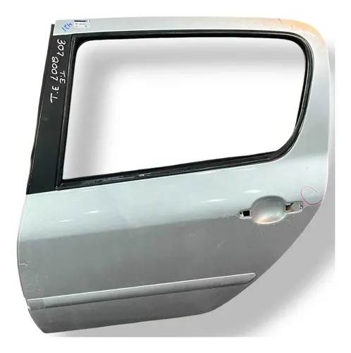 Porta Traseira Esquerda Peugeot 307 2003 2004 A 2011 Detalhe Traseira Esquerdo Prateado