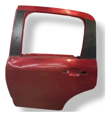 Porta Traseira Esquerda Citroën C3 2015 2016 2017 Detalhe Traseira Esquerda Vermelho