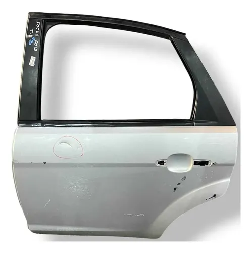 Porta Traseira Esquerda Ford Focus 2009 2010 A 2013 Detalhe Traseira Esquerdo Prateado