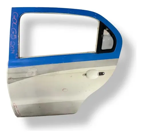Porta Traseira Esquerda Volkswagen Gol G5 2014 2015 Detalhe Traseira Esquerdo Branco