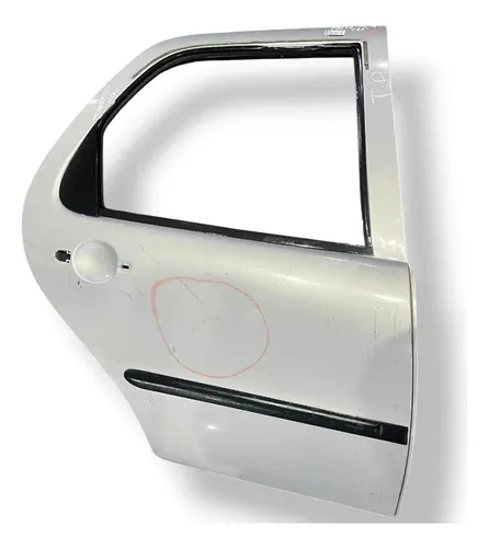 Porta Traseira Direita Fiat Palio 2001 2002 2003 Detalhe Traseira Direito Prateado