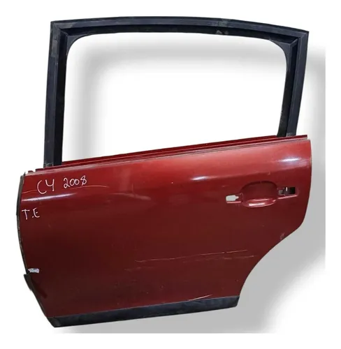 Porta Traseira Esquerda Citroen C4 - 2008 2009 2010 A 2012 Traseira Esquerdo Vermelho