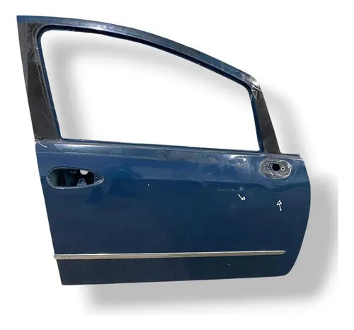 Porta Dianteira Direita Fiat Linea 2010 2011 A 2013 Detalhe Dianteira Direita Azul