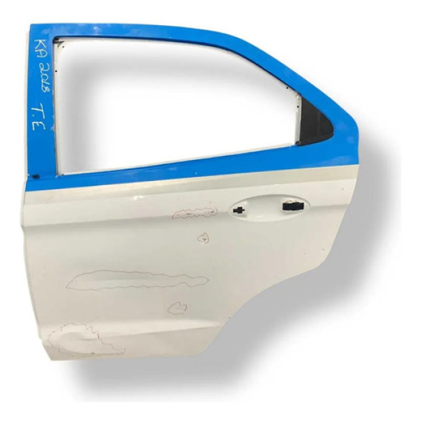 Porta Traseira Esquerda Ford Ka 2015 2016 2017 2018 Detalhe Traseira Esquerdo Branco