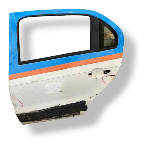 Porta Traseira Esquerda Voyage Gol G6 2014 A 2016 Detalhe Traseira Esquerdo Branco