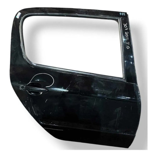 Porta Traseira Direita Peugeot 307 2002 2003 A 2012 Detalhe Traseira Direito Preto