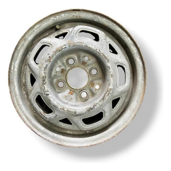 Roda Ferro Aro 13 Gm Chevrolet Monza Kadett Corsa 8 Furos Prateado