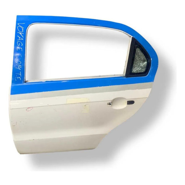 Porta Traseira Esquerda Volkswagen Voyage 2014 2015 Detalhe Traseira Esquerdo Branco