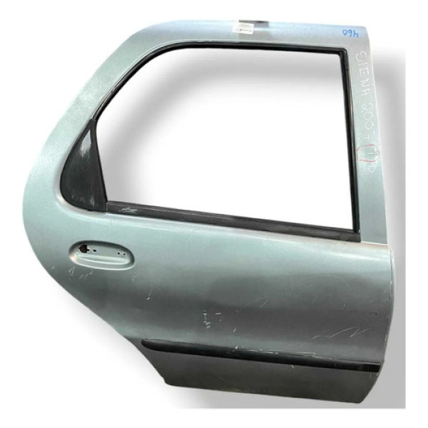 Porta Traseira Direita Fiat Siena 2004 2005 A 2008 Detalhe Traseira Direito Prateado