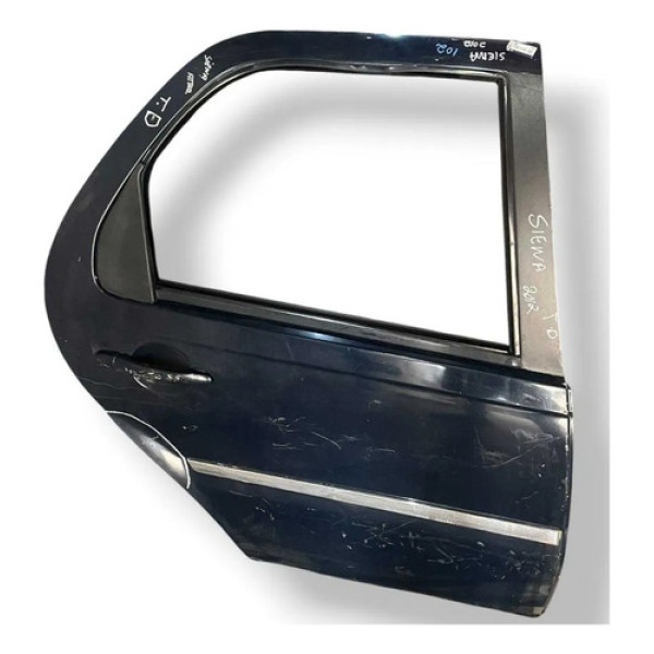 Porta Traseira Direita Fiat Siena 2008 2009 A 2012 Detalhe Traseira Esquerdo Preto