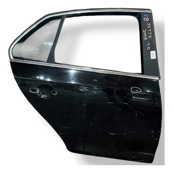 Porta Traseira Direita Volkswagen Jetta 2006 A 2010 Detalhe Traseira Direito Preto