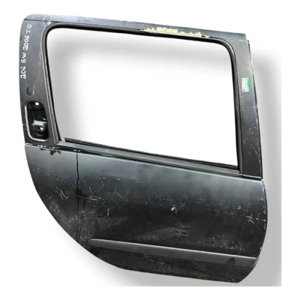Porta Traseira Direita Peugeot 206 Sw 2006 2007 2008 A 2010 Traseira Direito Preto