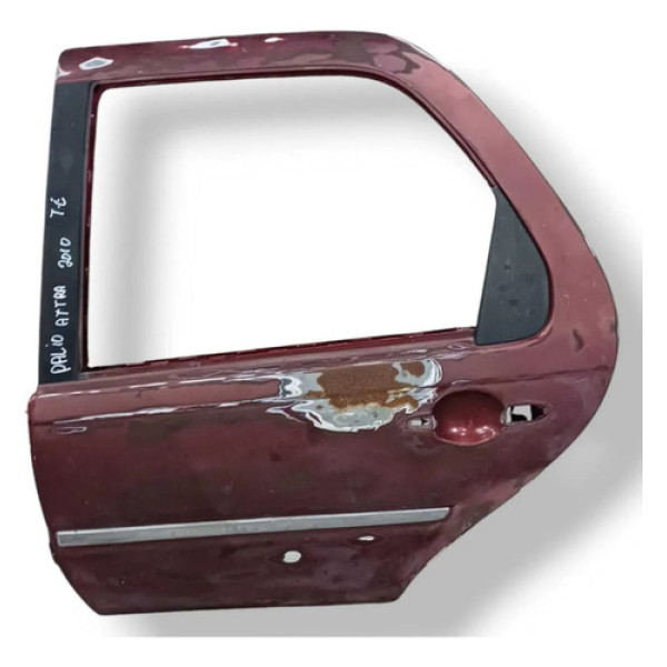 Porta Traseira Esquerda Fiat Palio Attractive 2009 2010 2011 Traseira Esquerdo Vermelho