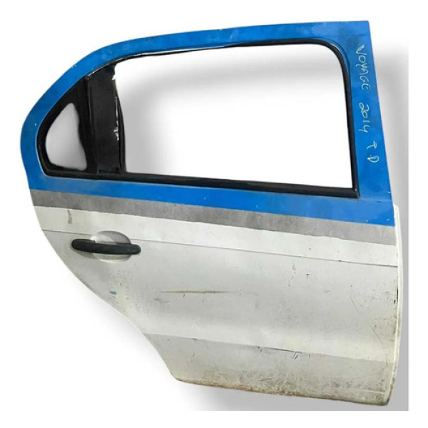 Porta Traseira Direita Vw G6 Voyage 2014/2015/16 Com Detalhe Traseira Direita Azul-turquesa